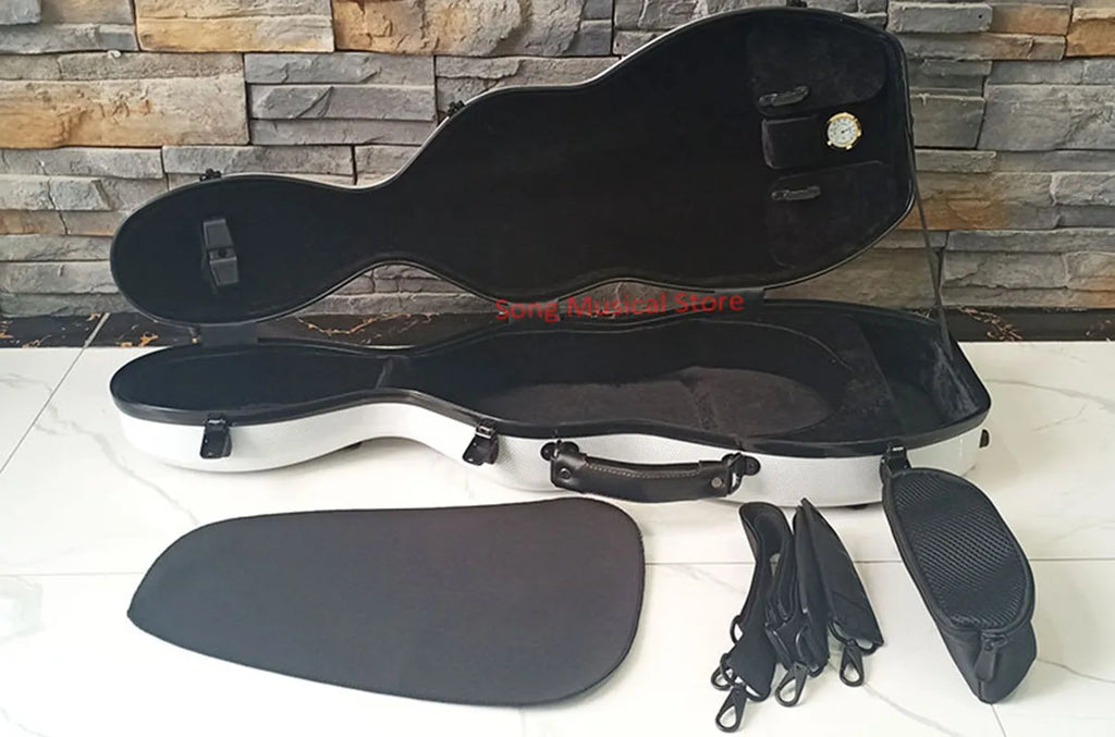 Multicolor Violin Case Carbon fiber 4/4 3/4 1/2 1/4 violin box compression-resistant double shoulder strap