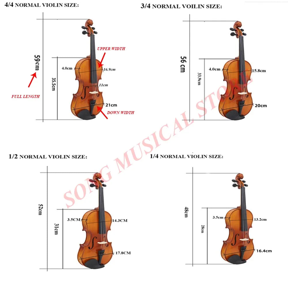 Boîte de violon en fibre de carbone 4/4 - 3/4 - 1/2 -1/4