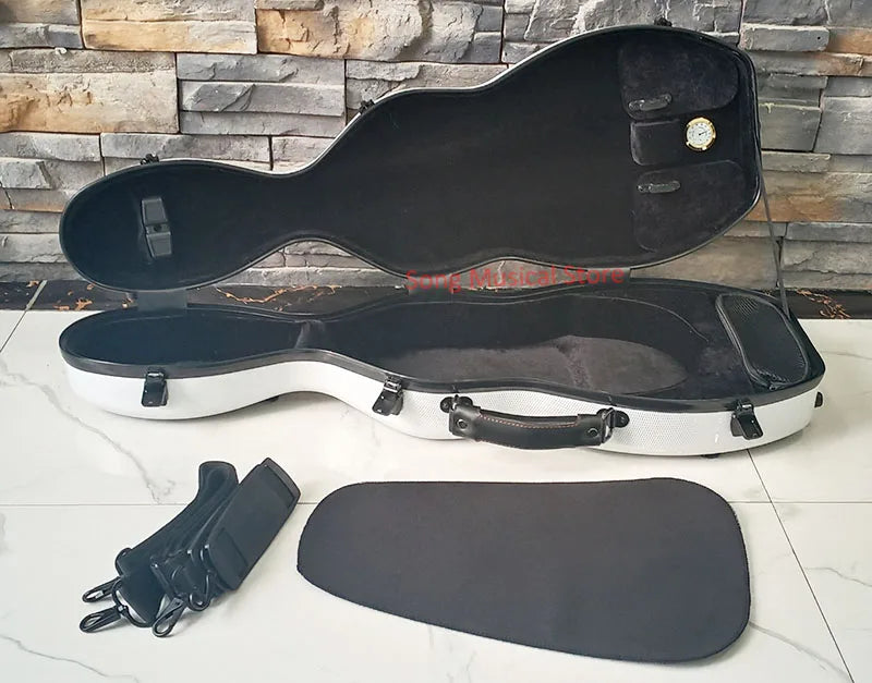 Multicolor Violin Case Carbon fiber 4/4 3/4 1/2 1/4 violin box compression-resistant double shoulder strap