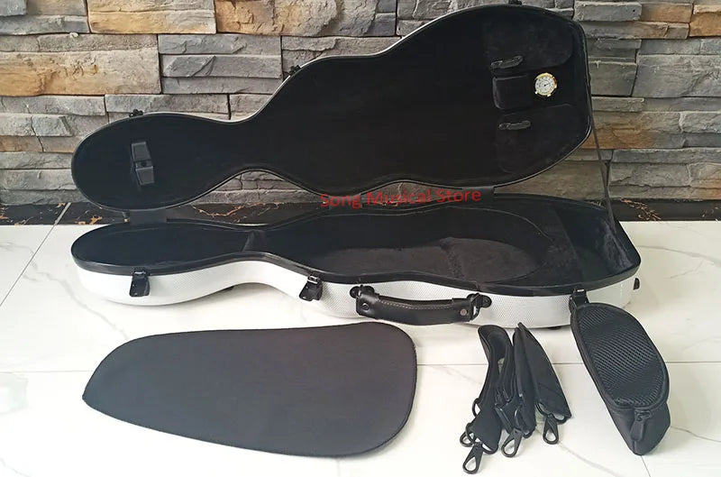 Multicolor Violin Case Carbon fiber 4/4 3/4 1/2 1/4 violin box compression-resistant double shoulder strap