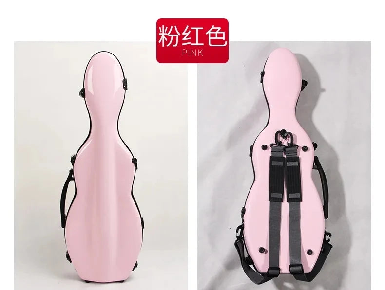 Multicolor Violin Case Carbon fiber 4/4 3/4 1/2 1/4 violin box compression-resistant double shoulder strap