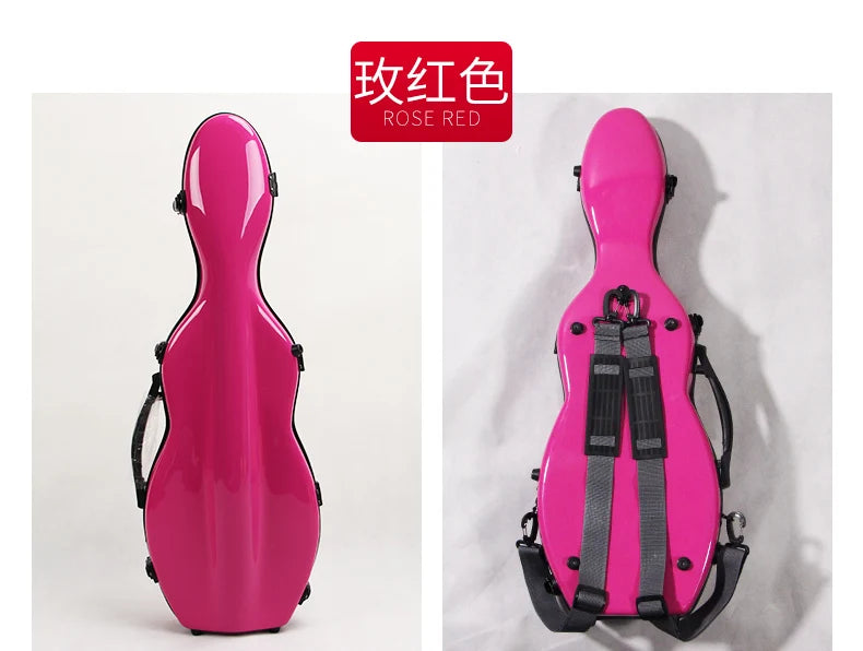 Multicolor Violin Case Carbon fiber 4/4 3/4 1/2 1/4 violin box compression-resistant double shoulder strap