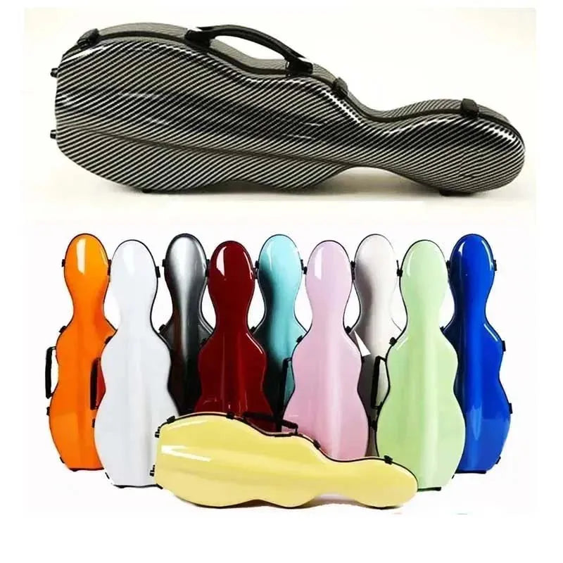 Multicolor Violin Case Carbon fiber 4/4 3/4 1/2 1/4 violin box compression-resistant double shoulder strap
