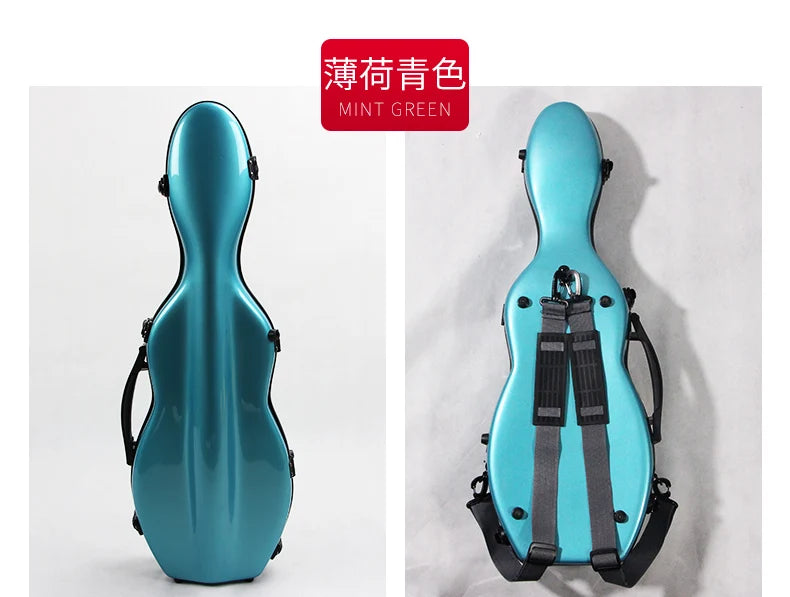 Multicolor Violin Case Carbon fiber 4/4 3/4 1/2 1/4 violin box compression-resistant double shoulder strap