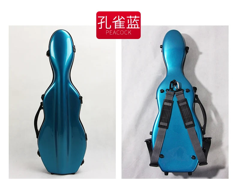Multicolor Violin Case Carbon fiber 4/4 3/4 1/2 1/4 violin box compression-resistant double shoulder strap