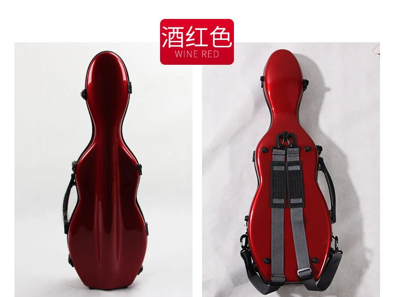 Multicolor Violin Case Carbon fiber 4/4 3/4 1/2 1/4 violin box compression-resistant double shoulder strap