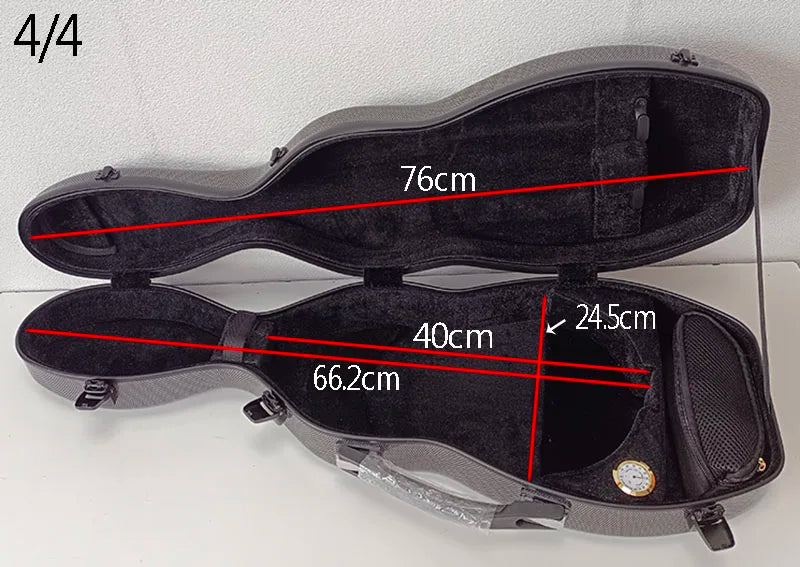Multicolor Violin Case Carbon fiber 4/4 3/4 1/2 1/4 violin box compression-resistant double shoulder strap